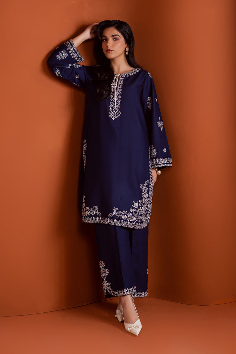 Bloomy 2Pc - Embroidered Cambric Dress